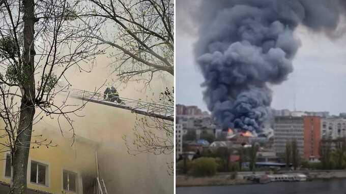 В Виннице вспыхнул масштабный пожар в офисном центре: есть жертва