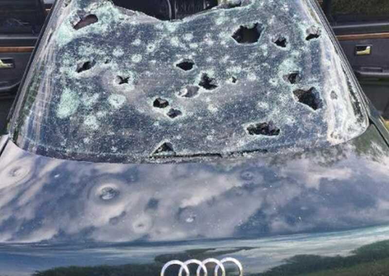 В Воронежской области сильный град повредил несколько автомобилей